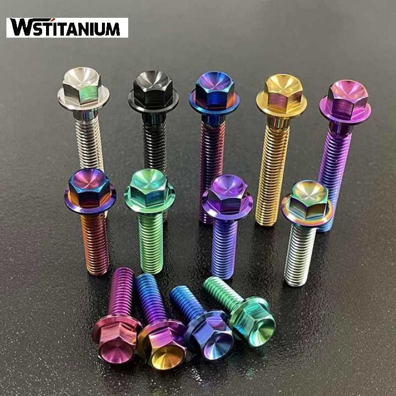 M6 X 20 Mm Bolts Titanium Gold M6 Flange Head T30 Torx Bolt M6x20mm