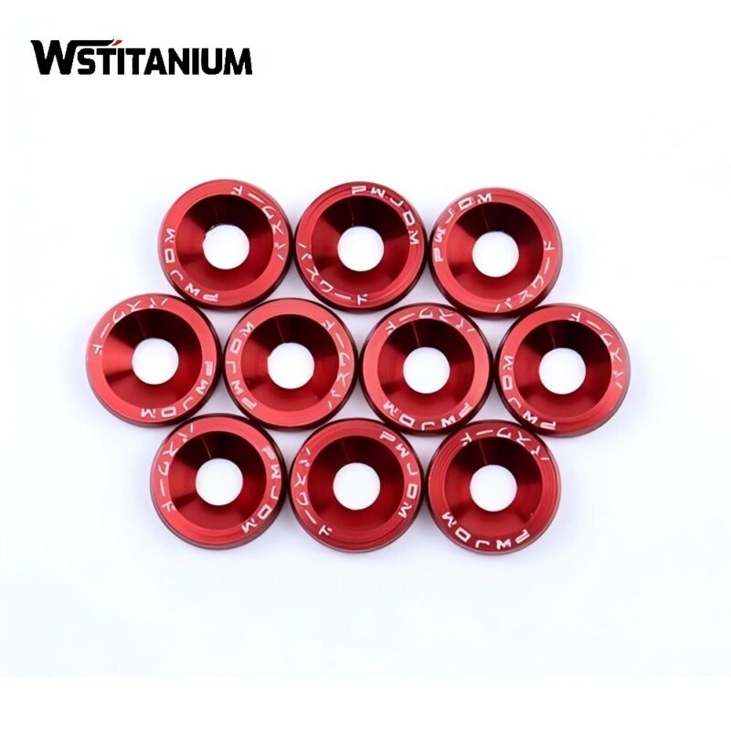 Colored titanium washers