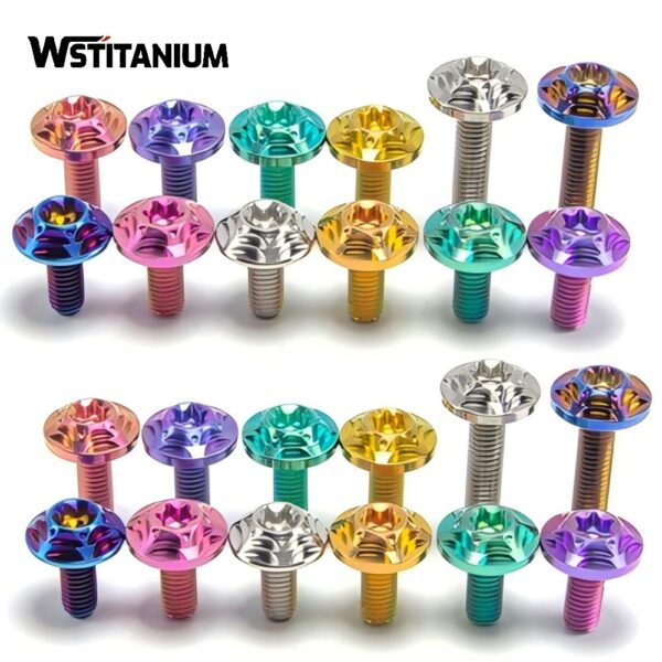 Colored bicycle titanium bolts