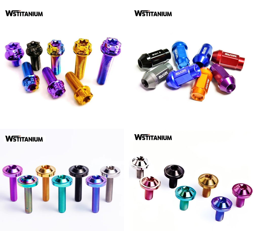 Colored-bicycle-titanium-bolts