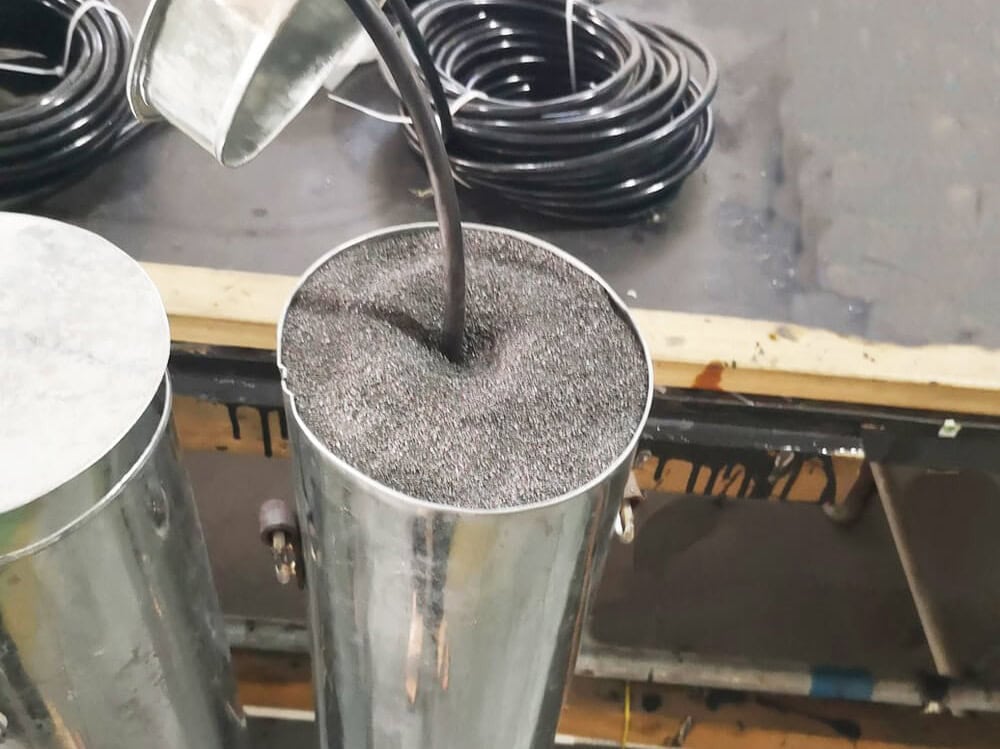 High-quality tungsten powder for industrial use in welding and manufacturing.