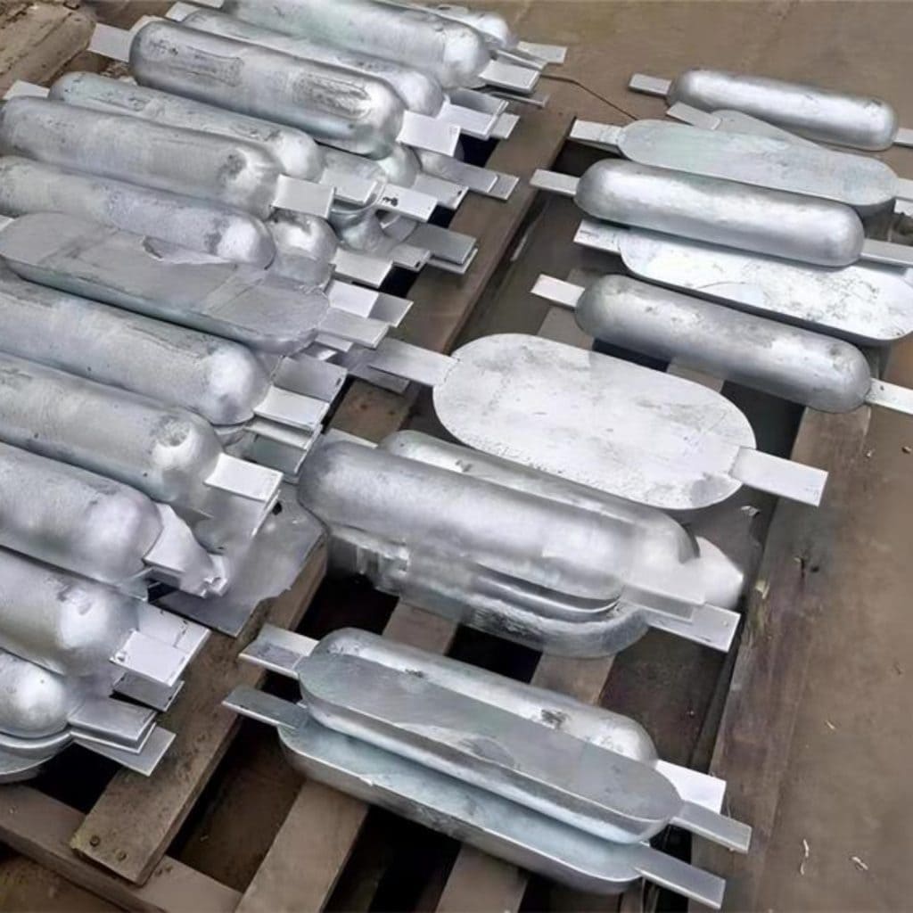 Al-Zn-In-Mg-Ti Anode