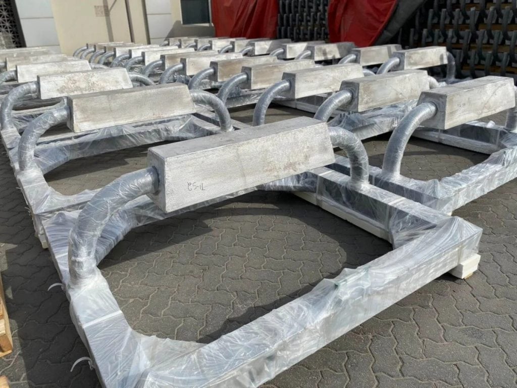 Custom shaped Aluminum Anodes