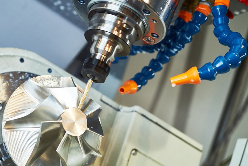 CNC machining of titanium impeller
